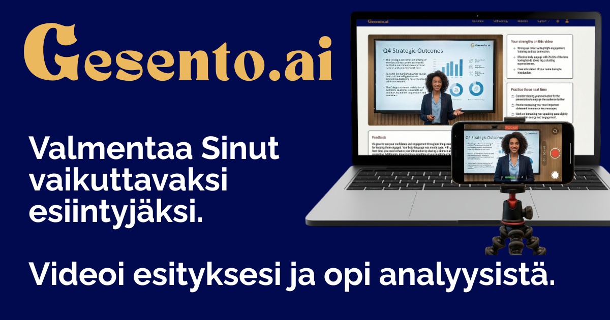 Gesento.ai on esiintymistaitojen personaltrainer